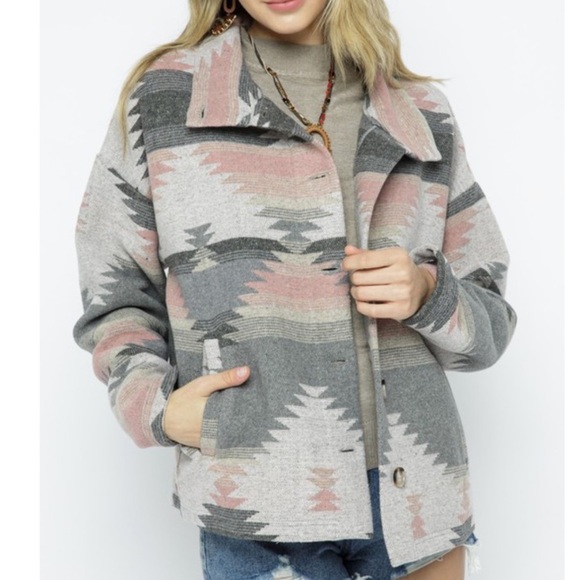 Aztec Pattern Lightweight Jacket - Picture 6 of 6